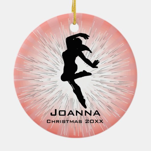 Personalisiertes Tanzschmuck Keramikornament (Hinten)