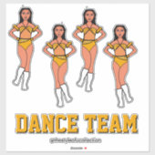 Personalisiertes Tanzteam Sonnenblumensteine #2 Aufkleber (Blatt)