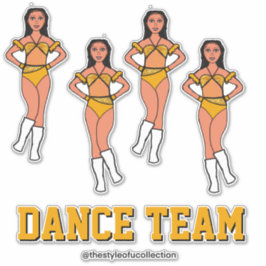 Personalisiertes Tanzteam Sonnenblumensteine #2 Aufkleber