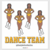 Personalisiertes Tanzteam Sonnenblumensteine Aufkleber (Blatt)