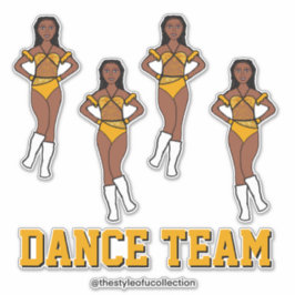 Personalisiertes Tanzteam Sonnenblumensteine Aufkleber
