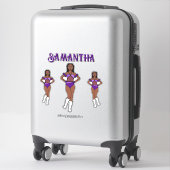 Personalisiertes Tanzteam Trauben Aufkleber (Koffer)