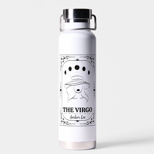Personalisiertes Tarot Sternzeichen Astrologie Geb Trinkflasche (Rückseite)