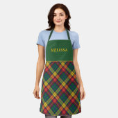 Personalisiertes Tartan Clan Buchanan Kariertes Mu Schürze (Getragen)