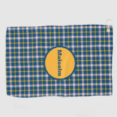 Personalisiertes Tartan Golfhandtuch (Horizontal)