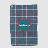 Personalisiertes Tartan Golfhandtuch (Vorderseite)