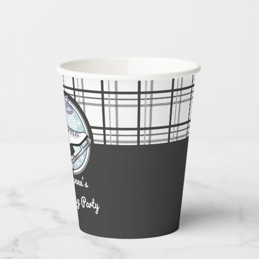 Personalisiertes Tartan Ice Skate Party Pappbecher (Links)
