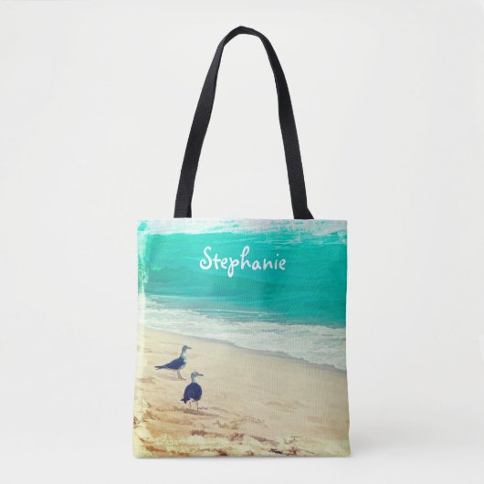 personalisiertes Taschendesign am Strand Tasche (Vorderseite)
