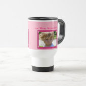 Personalisiertes Tasse Rosa mit rosa Herz-Feld (VorderseiteRechts)