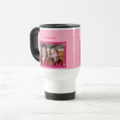 Personalisiertes Tasse Rosa mit rosa Herz-Feld (Vorderseite Links)
