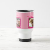 Personalisiertes Tasse Rosa mit rosa Herz-Feld (Mittel)