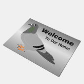 Personalisiertes Taubendesign Fußmatte (Schrägansicht)