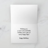 Personalisiertes Taubendesign Geburtstag Karte (Innenseite)