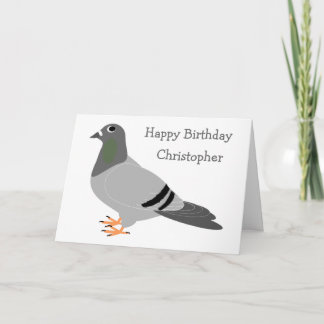 Personalisiertes Taubendesign Geburtstag Karte
