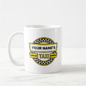 Personalisiertes Taxi-Zeichen Kaffeetasse (Links)
