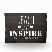 Personalisiertes Teacher Zitat Fotoblock (Vorderseite)