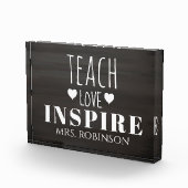 Personalisiertes Teacher Zitat Fotoblock (Rechts)