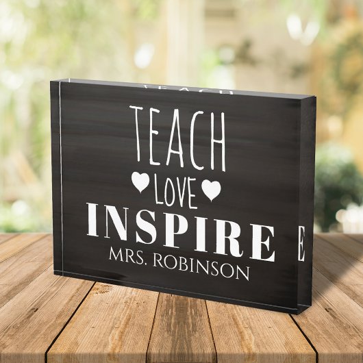 Personalisiertes Teacher Zitat Fotoblock