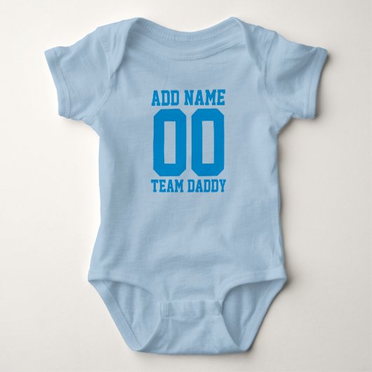 Personalisiertes Team Daddy mit Nummer Baby Strampler (Vorderseite)