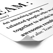 Personalisiertes Team für die Teamdefinition Poster (Ecke)