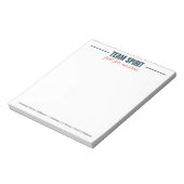 Personalisiertes Team Inspiration Office Corporate Notizblock (Rotiert)