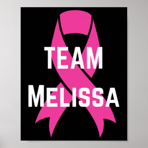 Personalisiertes Team Melissa I Trage Pink Breast Poster