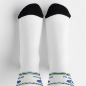Personalisiertes Team von Blue Green Pickleball Pa Socken (Oben)