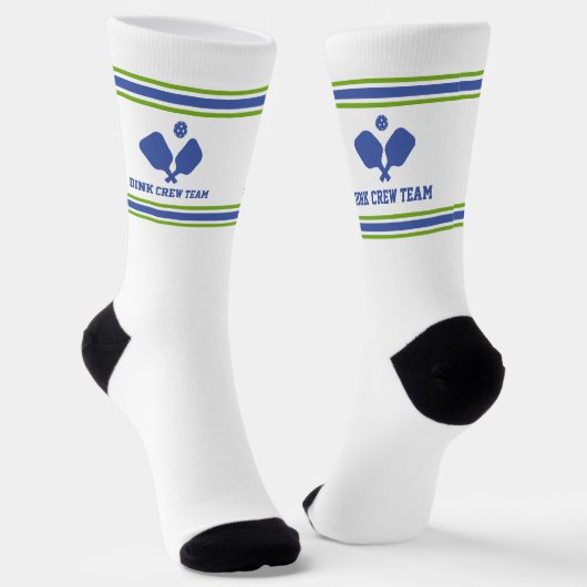Personalisiertes Team von Blue Green Pickleball Pa Socken (Gewinkelt)