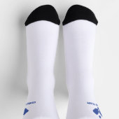 Personalisiertes Team von Fun Blue Pickleball Padd Socken (Oben)