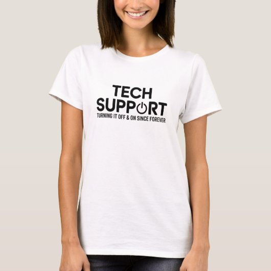 Personalisiertes Tech-Support-Profi-Geschenk T-Shirt (Vorderseite)