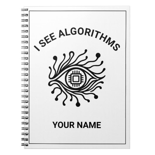 Personalisiertes Technik-Notizbuch mit individuell Notizblock (Vorderseite)
