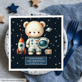 Personalisiertes Teddy Astronaut Napkins Boys Part Serviette