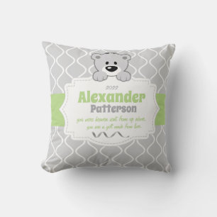Personalisiertes Teddy Bar-Kinderzimmer Kissen