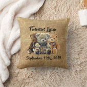 Personalisiertes Teddy Bear Baby Boy Kinderzimmer Kissen (Decke)