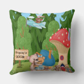 Personalisiertes Teddy Bear Picnic Village Kissen (Rückseite)