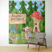 Personalisiertes Teddy Bear Picnic Village Wandteppich (Beispiel)