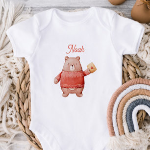 Personalisiertes Teddybär-Baby-Body mit Love Le Baby Strampler