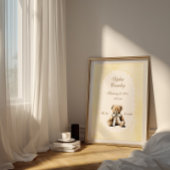 Personalisiertes Teddybär-Geburtsinfo-Poster Poster