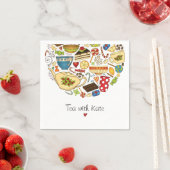 Personalisiertes Tee-&-Leckereien-Weißes-Papiertuc Serviette (Beispiel)