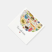 Personalisiertes Tee-&-Leckereien-Weißes-Papiertuc Serviette (Ecke)