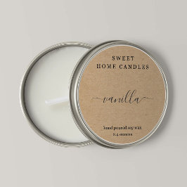 Personalisiertes Tee-Light-Candle-Etikett Rundkleb Runder Aufkleber
