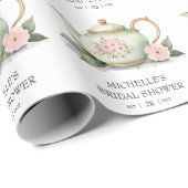 Personalisiertes Tee-Party-Brautparty Geschenkpapier (Rolleneckpunkt)