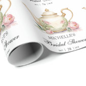 Personalisiertes Tee-Party-Brautparty Geschenkpapier (Rolleneckpunkt)