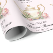 Personalisiertes Tee-Party-Brautparty Geschenkpapier (Rolleneckpunkt)