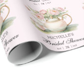 Personalisiertes Tee-Party-Brautparty Geschenkpapier (Rolleneckpunkt)