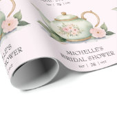 Personalisiertes Tee-Party-Brautparty Geschenkpapier (Rolleneckpunkt)