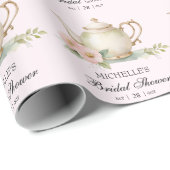 Personalisiertes Tee-Party-Brautparty Geschenkpapier (Rolleneckpunkt)
