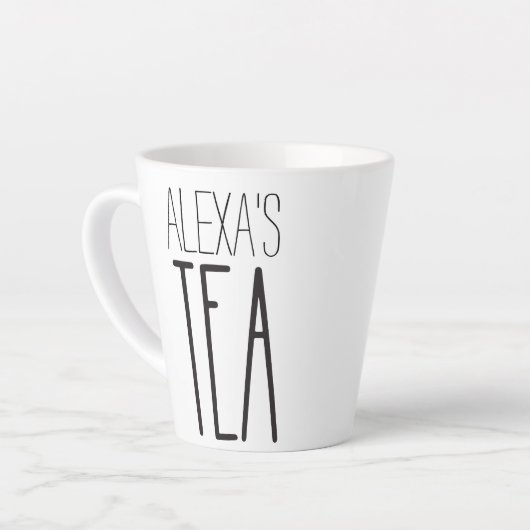 Personalisiertes Tee-Tasse-Geschenk mit Name Milchtasse (Linke Ecke)