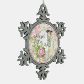 Personalisiertes Teen Girl mit Blume Ornament (Links)