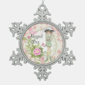 Personalisiertes Teen Girl mit Blume Ornament (Vorderseite)